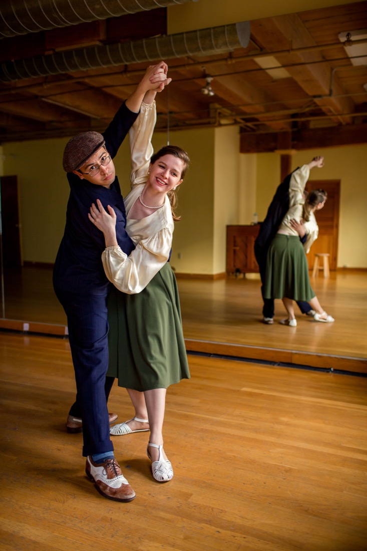 Andrew Selzer and Mari Adams dance at Jeanette Neil Dance Studio